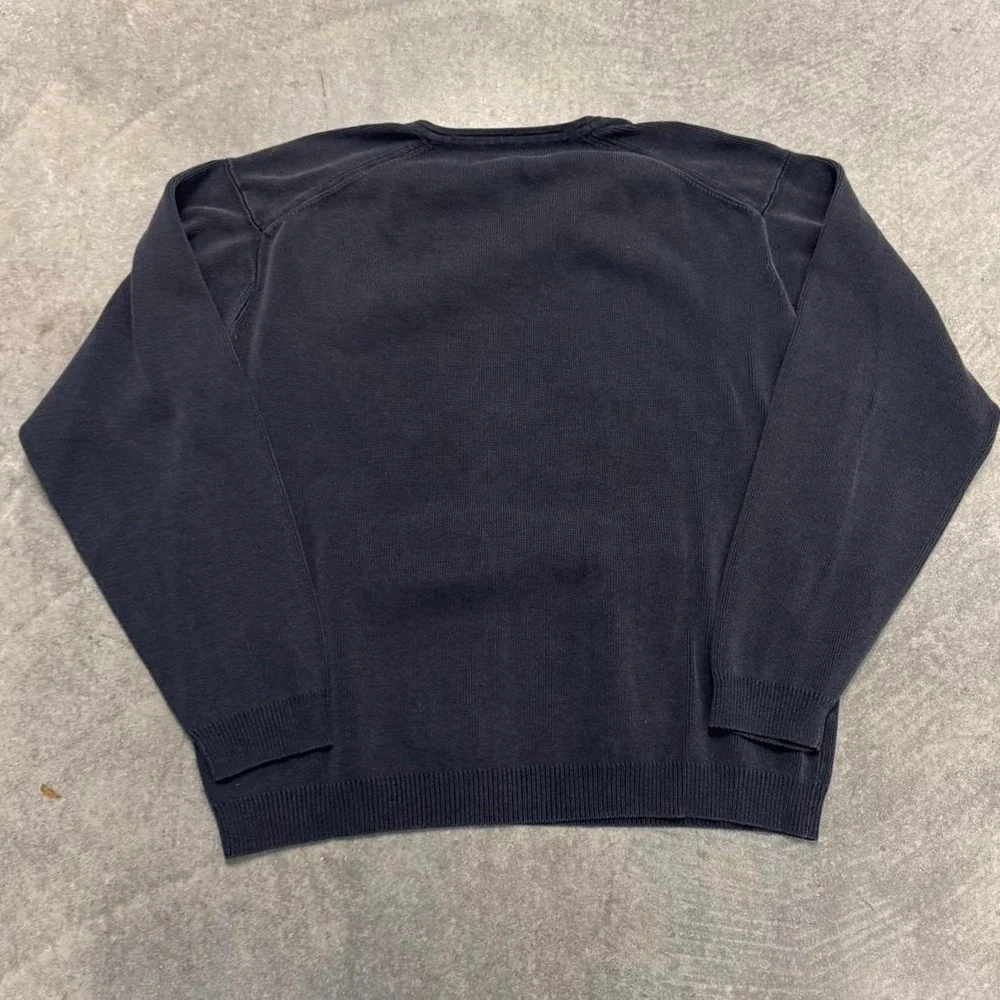 Tommy Bahama Silk Sweater Black V-Neck Minimalist Preppy Essential Pullover XL